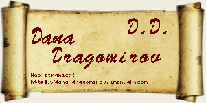Dana Dragomirov vizit kartica